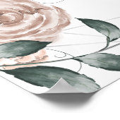 Bruidegom Signature Drinks Bar Menu Roze Poster (Hoek)