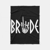 Bruidegom Skelet Gotische Trouw Verlovings Hal Fleece Deken (Voorkant)