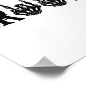 bruidegom skelet hand bruid halloween bruiloft bac poster (Hoek)