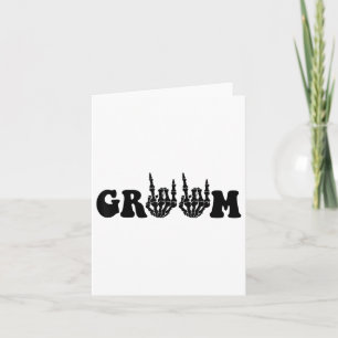 Bruidegom Skeleton Gothic Halloween Wedding Bach Kaart