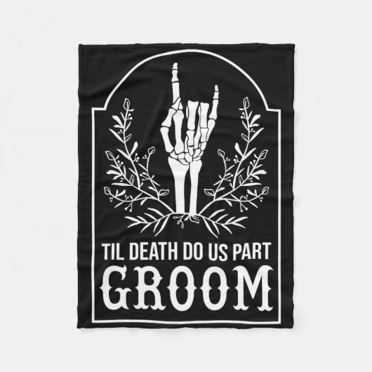 Bruidegom Skeleton Hand koppels matching bruiloft Fleece Deken (Voorkant)