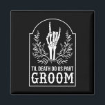 Bruidegom Skeleton Hand koppels matching bruiloft Magneet<br><div class="desc">Bruidegom Skeleton Hand koppels Matching Huwelijk Halloween</div>