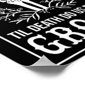 Bruidegom Skeleton Hand koppels matching bruiloft Poster (Hoek)