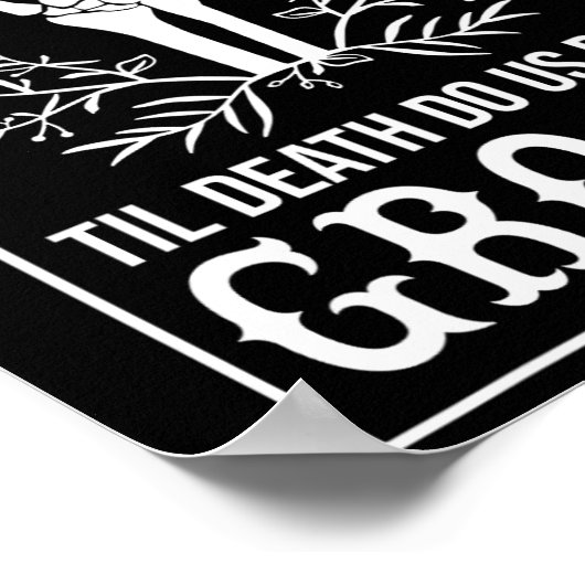 Bruidegom Skeleton Hand koppels matching bruiloft Poster (Hoek)