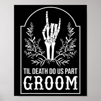 Bruidegom Skeleton Hand koppels matching bruiloft Poster