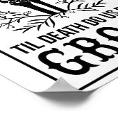 Bruidegom Skeleton Hand Paren Matching Wedding Hal Poster (Hoek)