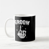 Bruidegom Skeleton Hand Wedding Halloween Paren Ma Koffiemok (Links)