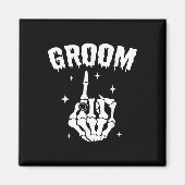 Bruidegom Skeleton Hand Wedding Halloween Paren Ma Magneet (Voorkant)