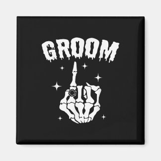 Bruidegom Skeleton Hand Wedding Halloween Paren Ma Magneet