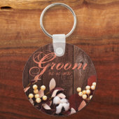 bruidegom Sleutelhanger katoenen tak op donker hou (Voorkant)