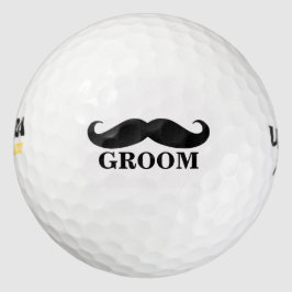 Bruidegom snor bruiloft gunsten gepersonaliseerd golfballen