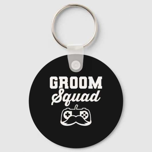 Bruidegom Squad Bachelor Party Bruidsjonkers Gamer Sleutelhanger (Voorkant)