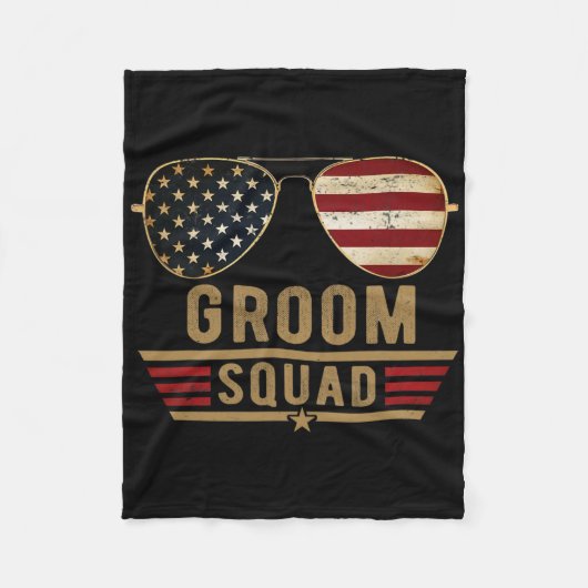 Bruidegom Squad Bachelor Party Bruidsjonkers Trouw Fleece Deken (Voorkant)