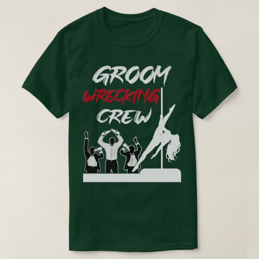 Bruidegom Squad Bachelorfeest Drank Crew T-shirt (Design voorkant)