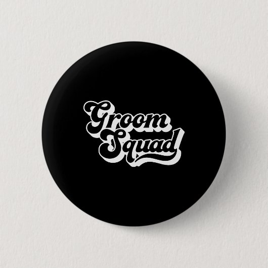 Bruidegom Squad Bachelorfeest Heren Crew Matching Ronde Button 5,7 Cm (Voorkant)
