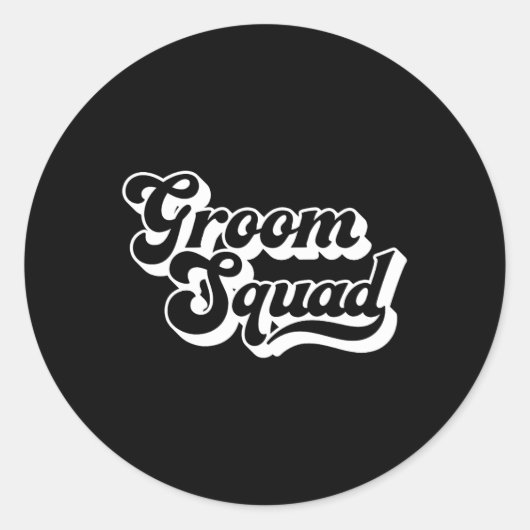 Bruidegom Squad Bachelorfeest Heren Crew Matching  Ronde Sticker (Voorkant)