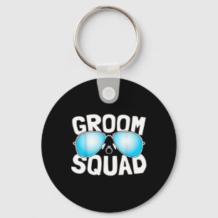Bruidegom Squad Bachelorfeest Joking Bruidegom Gra Sleutelhanger