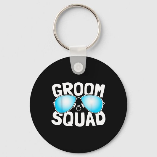 Bruidegom Squad Bachelorfeest Joking Bruidegom Gra Sleutelhanger (Voorkant)