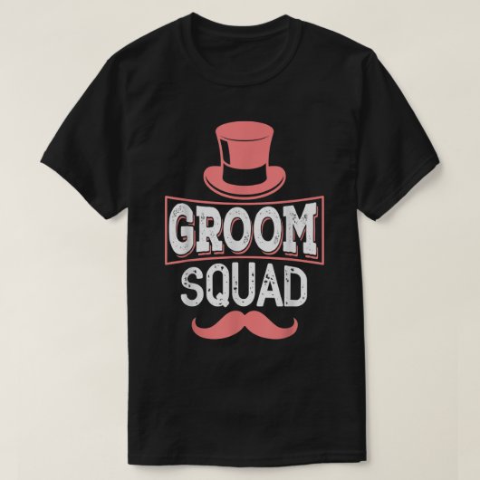 Bruidegom Squad Bachelorfeest met Tophoed  T-shirt (Design voorkant)