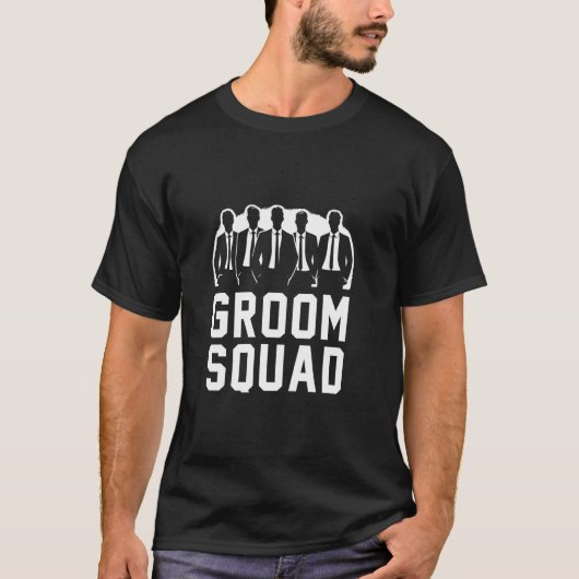 Bruidegom Squad Bruidsjonkers Bachelor Feest Team T-shirt (Voorkant)