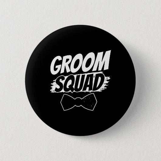 Bruidegom Squad Feest Uitspraken Bachelor Trouwen  Ronde Button 5,7 Cm (Voorkant)