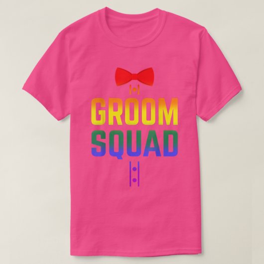 Bruidegom Squad Heren Bachelor Party Gay Pride T-shirt (Design voorkant)