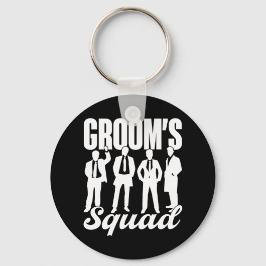Bruidegom Squad Team Bruid Bruidegom Feest Bachelo Sleutelhanger (Voorkant)