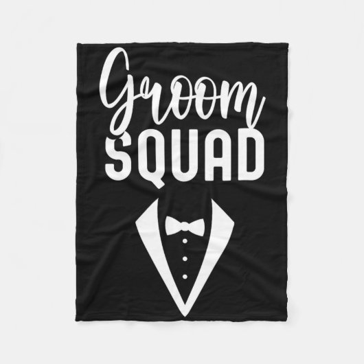 Bruidegom Squad Uitspraken Feest Trouw Bruidegom 3 Fleece Deken (Voorkant)