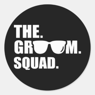 Bruidegom Squad vrijgezellenfeest Ronde Sticker
