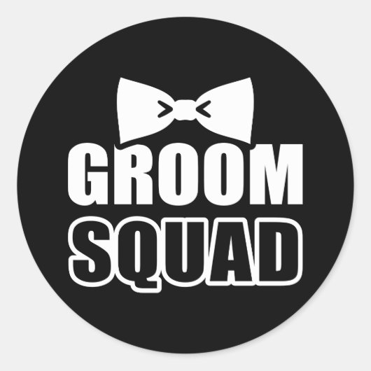 Bruidegom Squad vrijgezellenfeest Ronde Sticker (Voorkant)