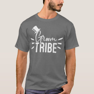 Bruidegom stamhoed Schattig Verloving Huwelijk Par T-shirt