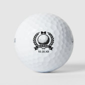 Bruidegom Strik Beste Man Trouwen Elegant Persoonl Golfballen (Voorkant)