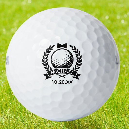 Bruidegom Strik Beste Man Trouwen Elegant Persoonl Golfballen