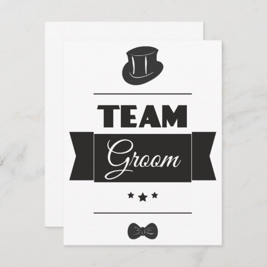 Bruidegom team (Voorkant / Achterkant)