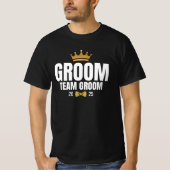 Bruidegom Team 20xx Afscheidscadeau Custom  T-shirt (Voorkant)