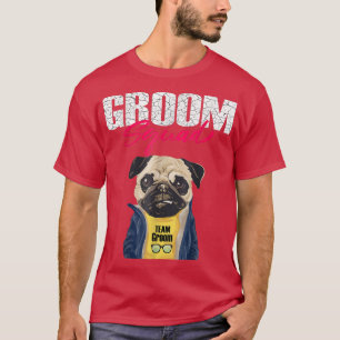 Bruidegom Team Bachelorfeest Grappige Pug Beste Vr T-shirt