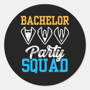 Bruidegom Team Bruid Bruiloft Squad Ronde Sticker