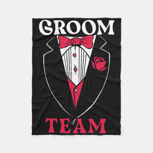 Bruidegom Team Bruidegom Squad Jongens Avond Afsch Fleece Deken (Voorkant)