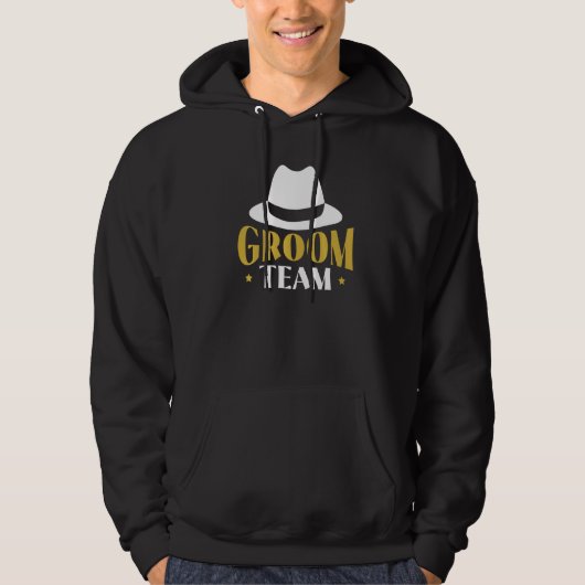 Bruidegom Team Bruidegom Squad Jongensavond Afsche Hoodie (Voorkant)