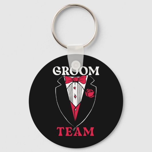 Bruidegom Team Bruidegom Squad Jonggezellenfeest A Sleutelhanger (Voorkant)