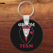Bruidegom Team Bruidegom Squad Jonggezellenfeest A Sleutelhanger (Voorkant)