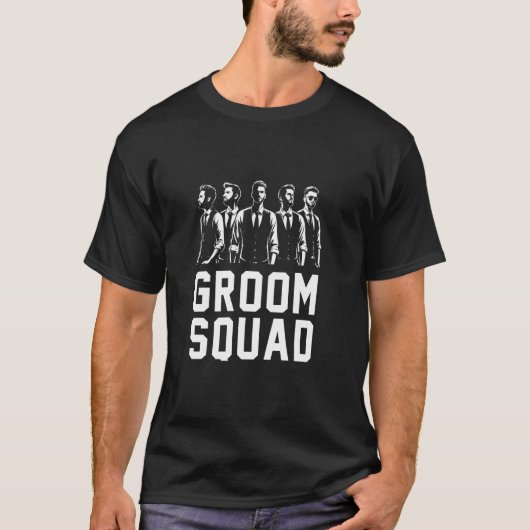 Bruidegom Team Bruidsjonkers Bachelorfeest Trouw T-shirt (Voorkant)