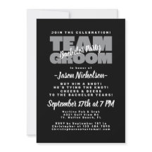 Bruidegom Team Bruiloft Zwart Mannelijk Stijlvol