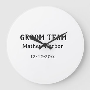 Bruidegom team getuige naam datum vrijgezellenfees grote klok