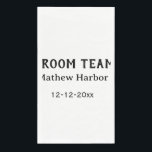 Bruidegom team getuige naam datum vrijgezellenfees servet<br><div class="desc">ontwerp</div>