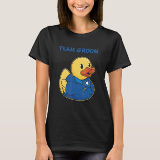 Bruidegom Team Rubber Eend Feest Heren Avond T-shirt