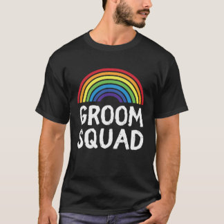 Bruidegom Team Trots Trouwdag LGBT Homoseksuele Ba T-shirt