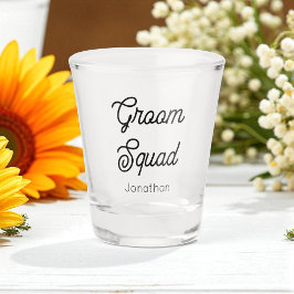 Bruidegom Team Trouw Zwart Wit Shot Glas