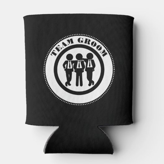 Bruidegom Team Trouwgunst Blikjeskoeler (Achterkant)