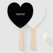 bruidegom teken, vrijgezellenfeest spelletjes handwaaier (Voorkant en achterkant)